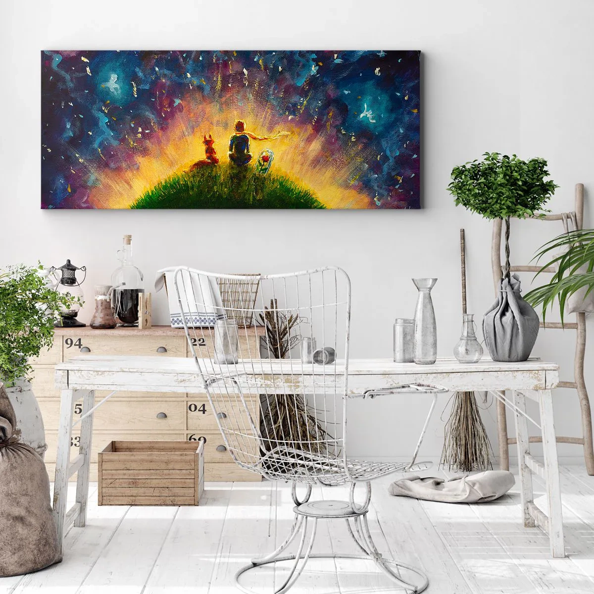 Impression sur toile - Image sur toile - Amour et amitié - le monde entier - 90x30 cm