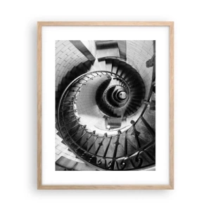 Affiche dans un chêne clair - Poster - De plus en plus haut - 40x50 cm