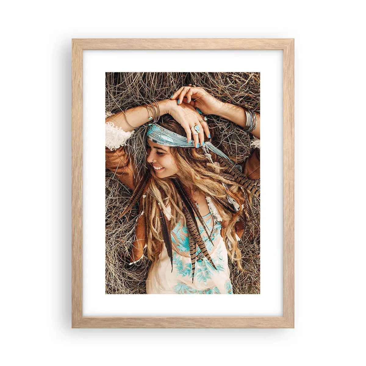 Affiche dans un chêne clair - Poster - En route vers les années d'amour - 30x40 cm