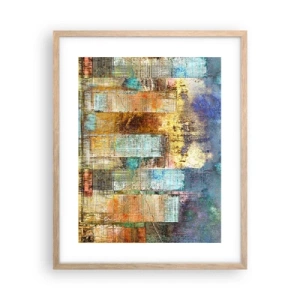 Affiche dans un chêne clair - Poster - Une métropole ensoleillée - 40x50 cm