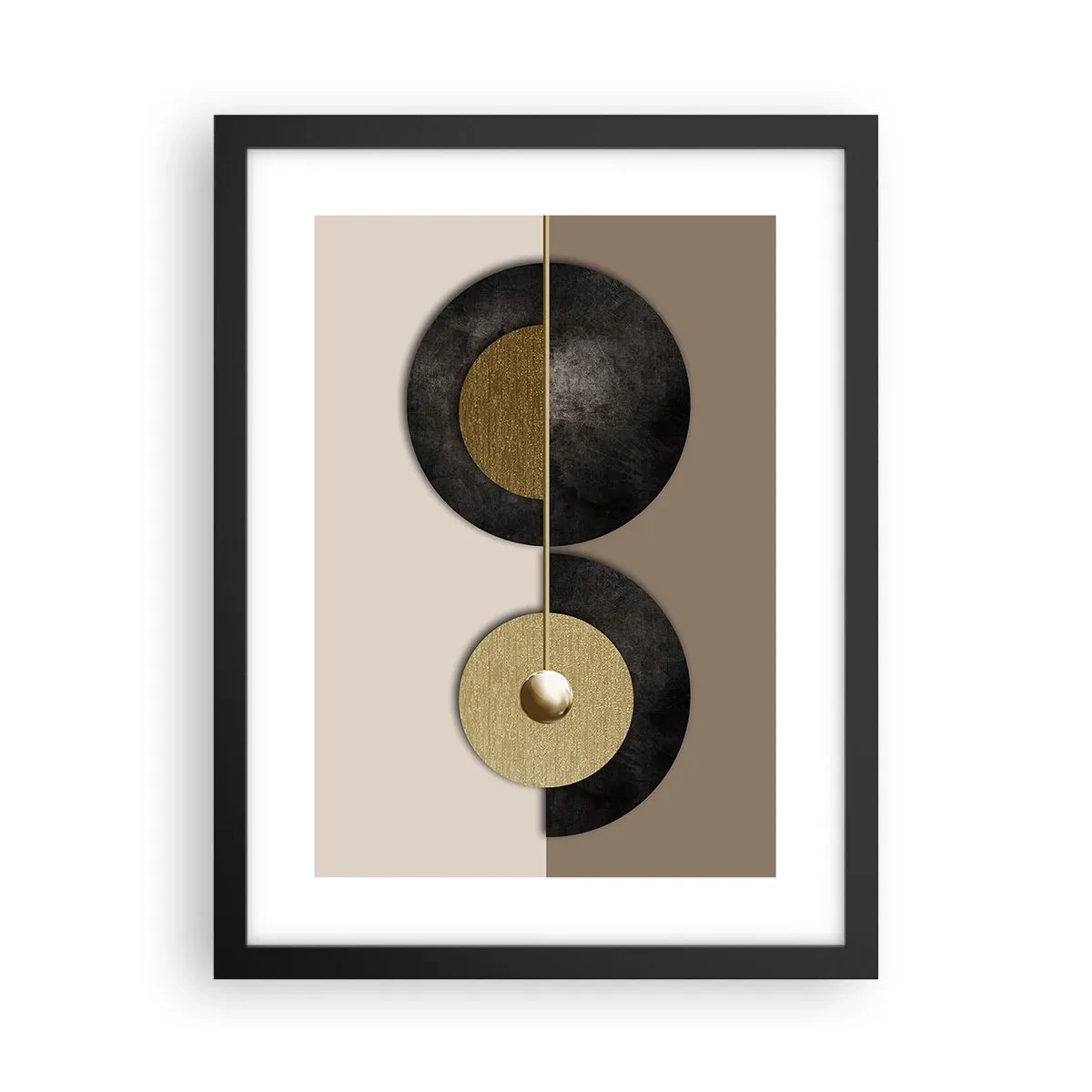Affiche dans un cadre noir - Poster - Variations autour du cercle - 30x40 cm