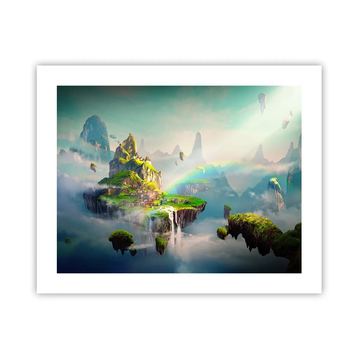 Affiche - Poster - Au milieu des cieux - îles du bonheur - 50x40 cm