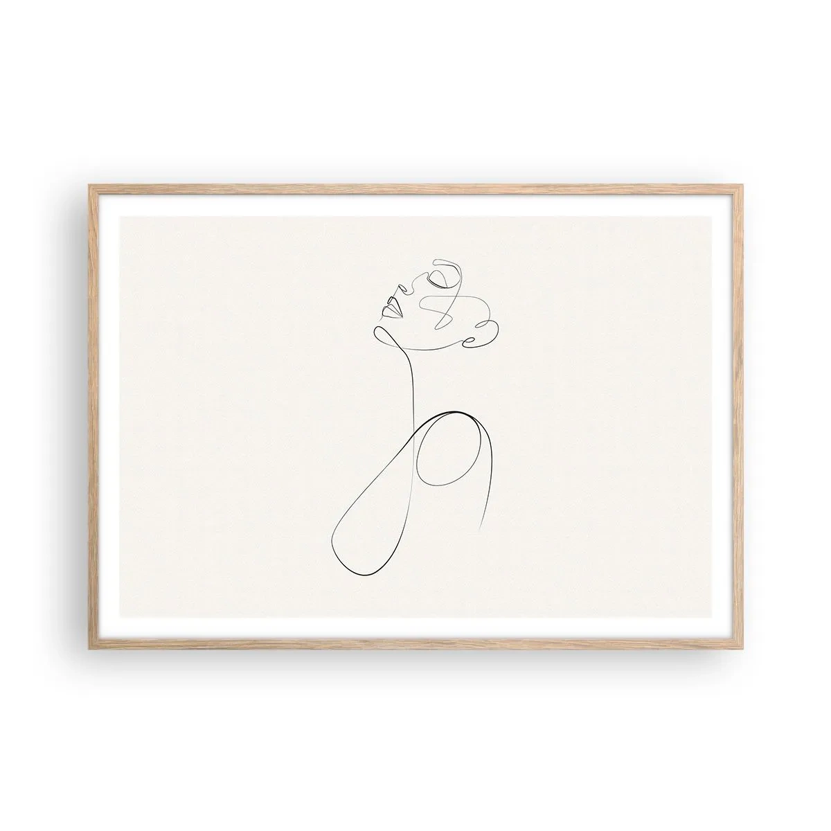 Affiche dans un chêne clair - Poster - En boucle dans les rêves - 100x70 cm