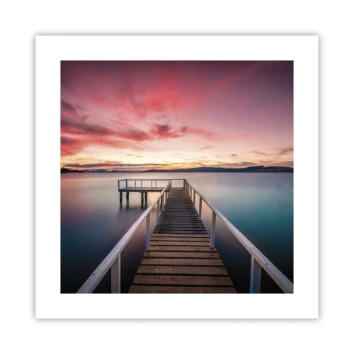 Affiche - Poster - La douce flamme du soir - 40x40 cm