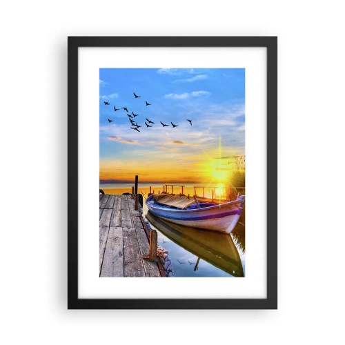 Affiche dans un cadre noir - Poster - Au revoir, à demain - 30x40 cm