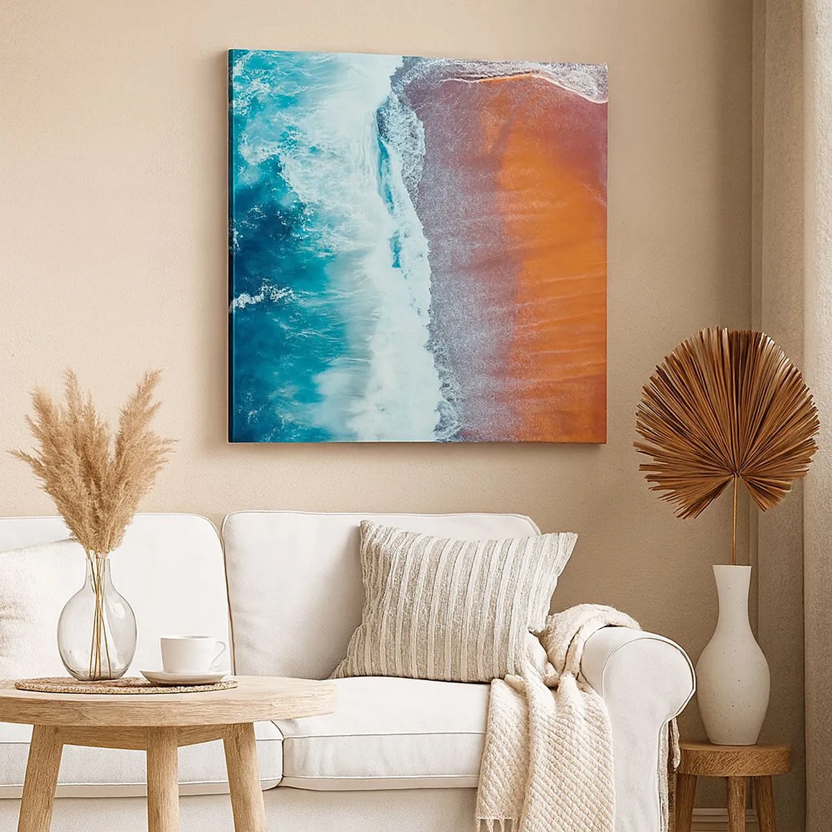 Impression sur toile - Image sur toile - Caresse de l'océan - 30x30 cm