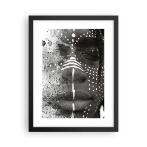 Affiche dans un cadre noir - Poster - Découvrez l'esprit primal - 30x40 cm