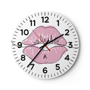 Horloge murale - Pendule murale - Prêt à l'embrassade? - 40x40 cm
