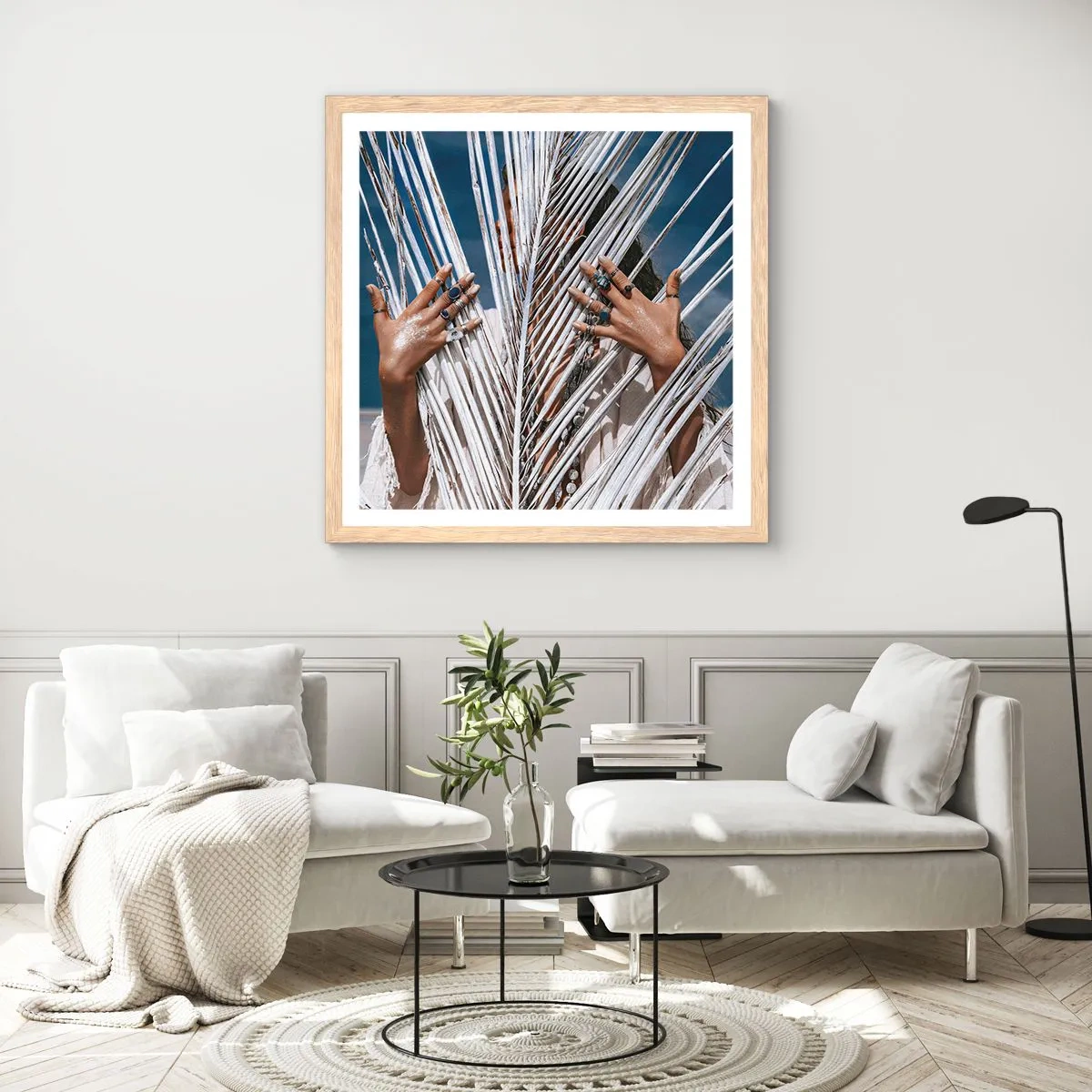 Affiche dans un chêne clair - Poster - Fille de chaman ? - 40x40 cm