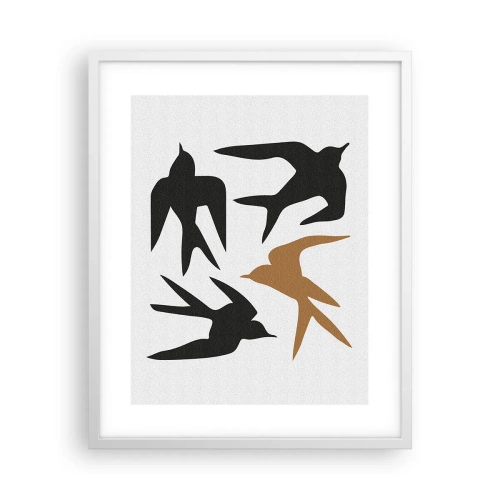 Affiche dans un cadre blanc - Poster - Avaler du plaisir - 40x50 cm