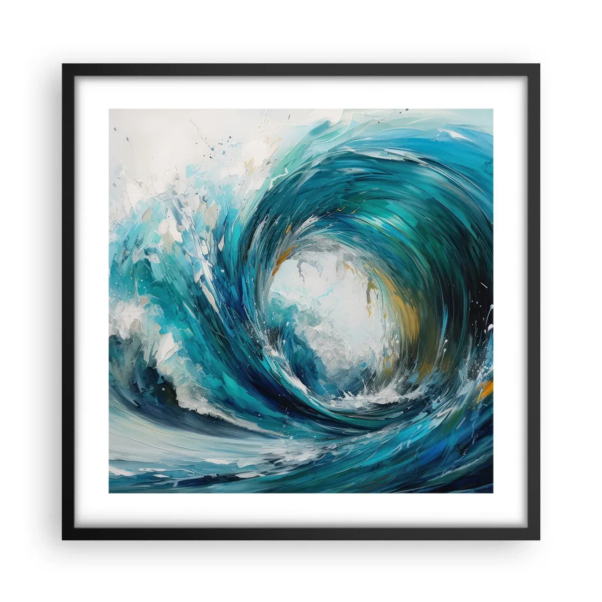 Affiche dans un cadre noir - Poster - Portail maritime - 50x50 cm