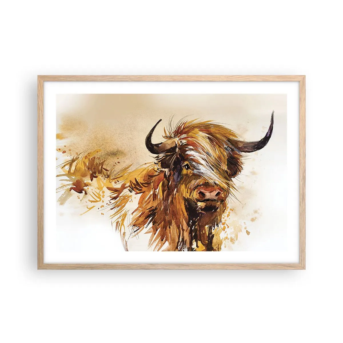 Affiche dans un chêne clair - Poster - Fierté du chasseur - 70x50 cm