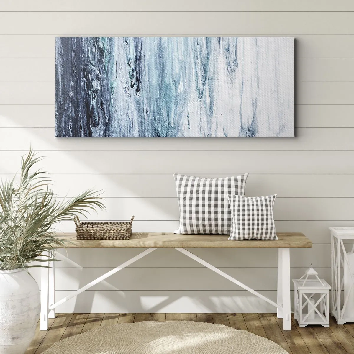 Impression sur toile - Image sur toile - Une glace bleue - 100x40 cm
