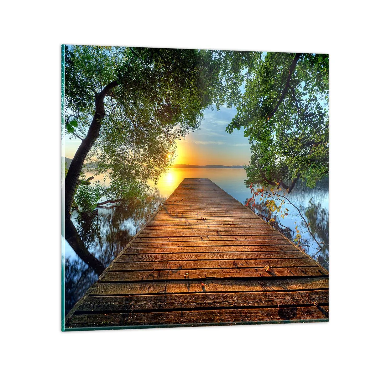 Impression sur verre - Image sur verre - Prenez votre temps, asseyez-vous - 70x70 cm