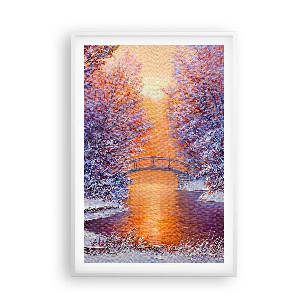 Affiche dans un cadre blanc - Poster - On se rencontre ici - 61x91 cm