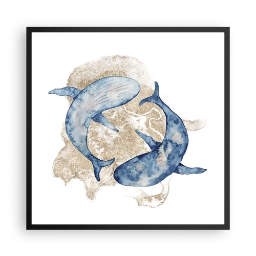 Affiche dans un cadre noir - Poster - Amis ou amoureux? - 60x60 cm