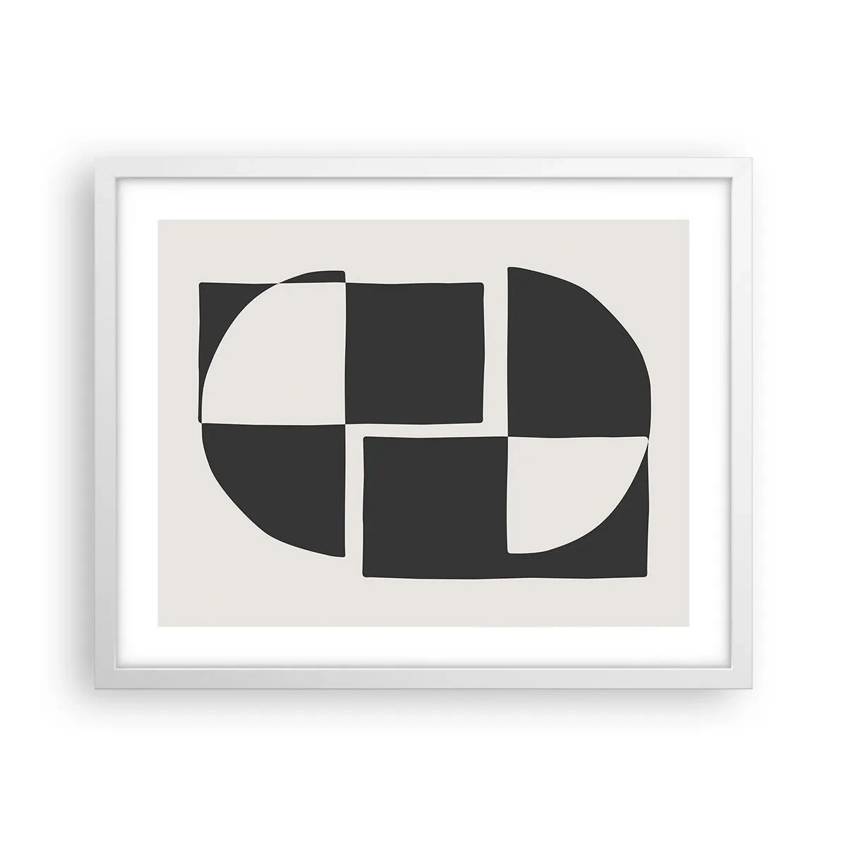 Affiche dans un cadre blanc - Poster - Antithèse - Synthèse - 50x40 cm