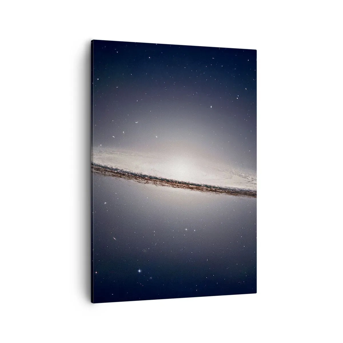 Impression sur toile - Image sur toile - Une galaxie spirale sur fond d'espace étoilé - 50x70cm - Il y a bien longtemps, dans une galaxie très lointaine… - Décoration murale moderne pour le salon et la chambre ARTTOR
