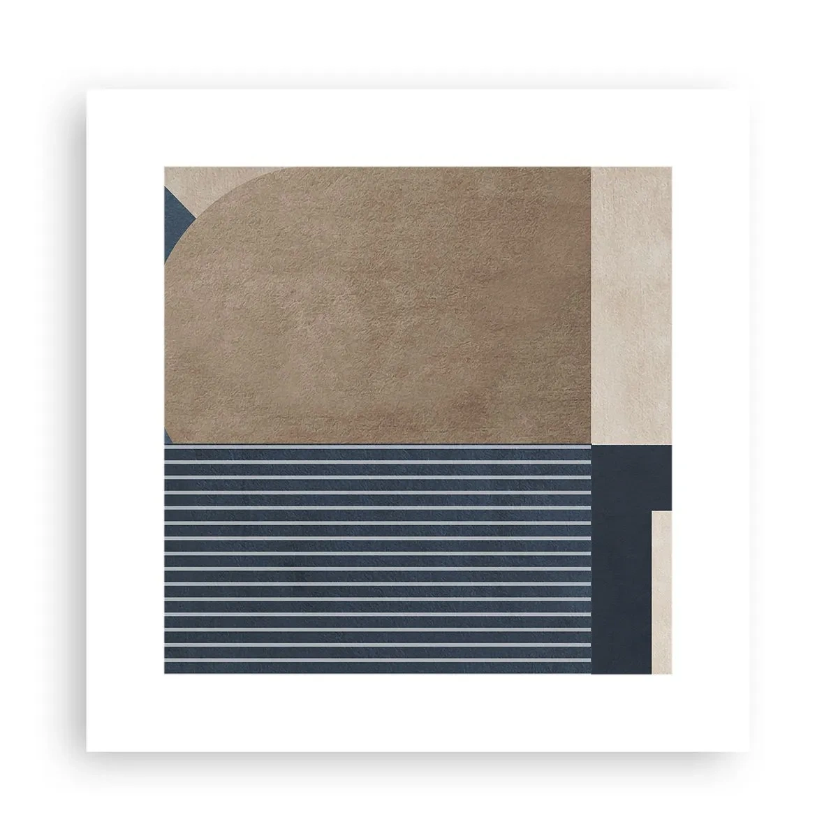 Affiche - Poster - Composition simple et en rondeur - 30x30 cm