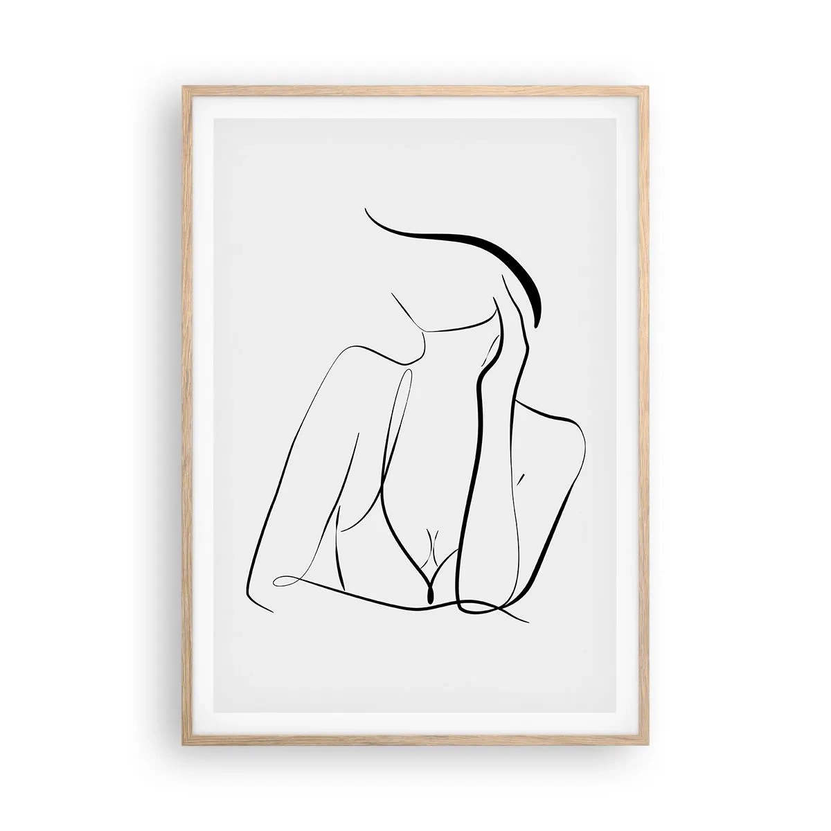 Affiche dans un chêne clair - Poster - Sur les vague d'un rêve - 70x100 cm