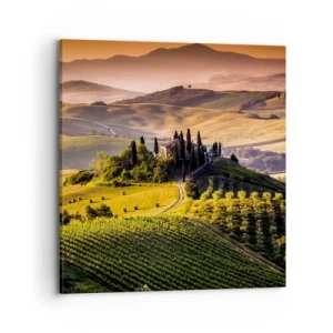 Impression sur toile - Image sur toile - Arcadie - le paysage toscan - 70x70 cm