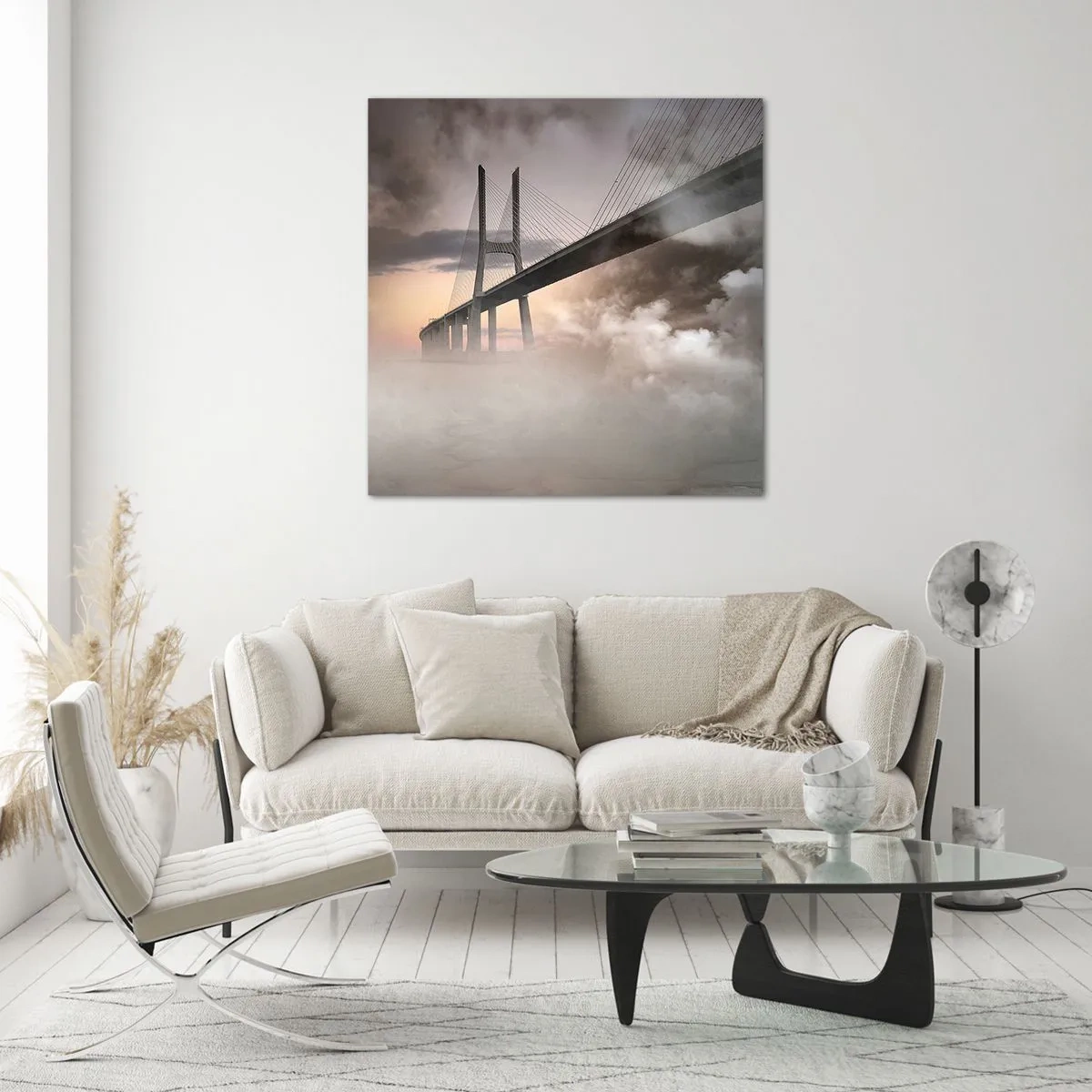 Impression sur verre - Image sur verre - Sur la rivière qui n'existe pas - 70x70 cm