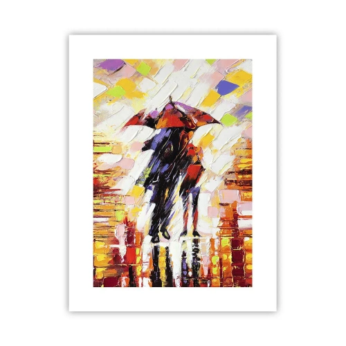 Affiche - Poster - Ensemble à travers la nuit et la pluie - 30x40 cm