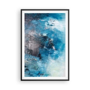 Affiche dans un cadre noir - Poster - Rhapsodie en bleu - 61x91 cm
