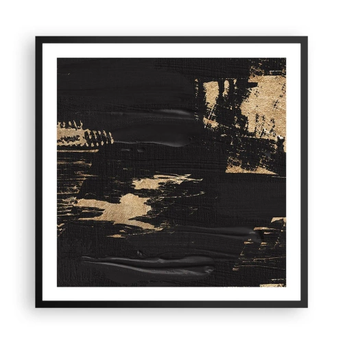 Affiche dans un cadre noir - Poster - Empreinte du toucher - 60x60 cm