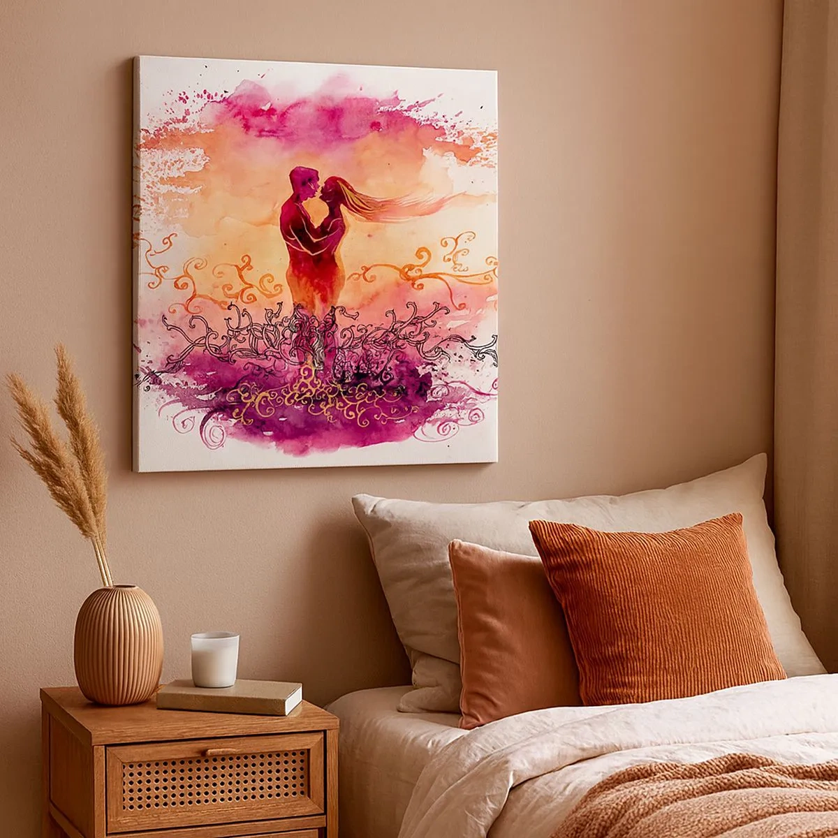 Impression sur toile - Image sur toile - Un coeur! Je n'ai pas besoin de beaucoup… - 30x30 cm