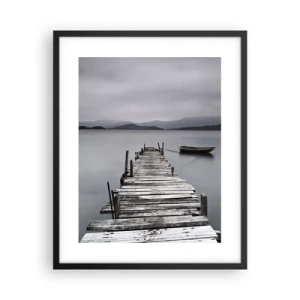 Affiche dans un cadre noir - Poster - Tu peux partir demain - 40x50 cm