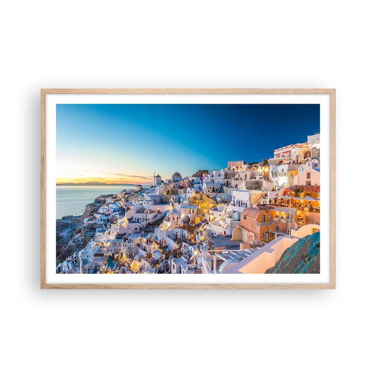 Affiche dans un chêne clair - Poster - L'essence de la grecque - 91x61 cm