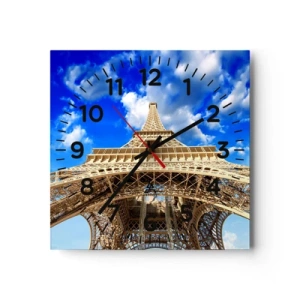 Horloge murale - Pendule murale - Atteindre le ciel et les nuages - 30x30 cm