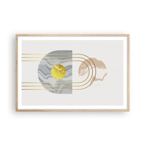 Affiche dans un chêne clair - Poster - Clareté et brillance - 91x61 cm