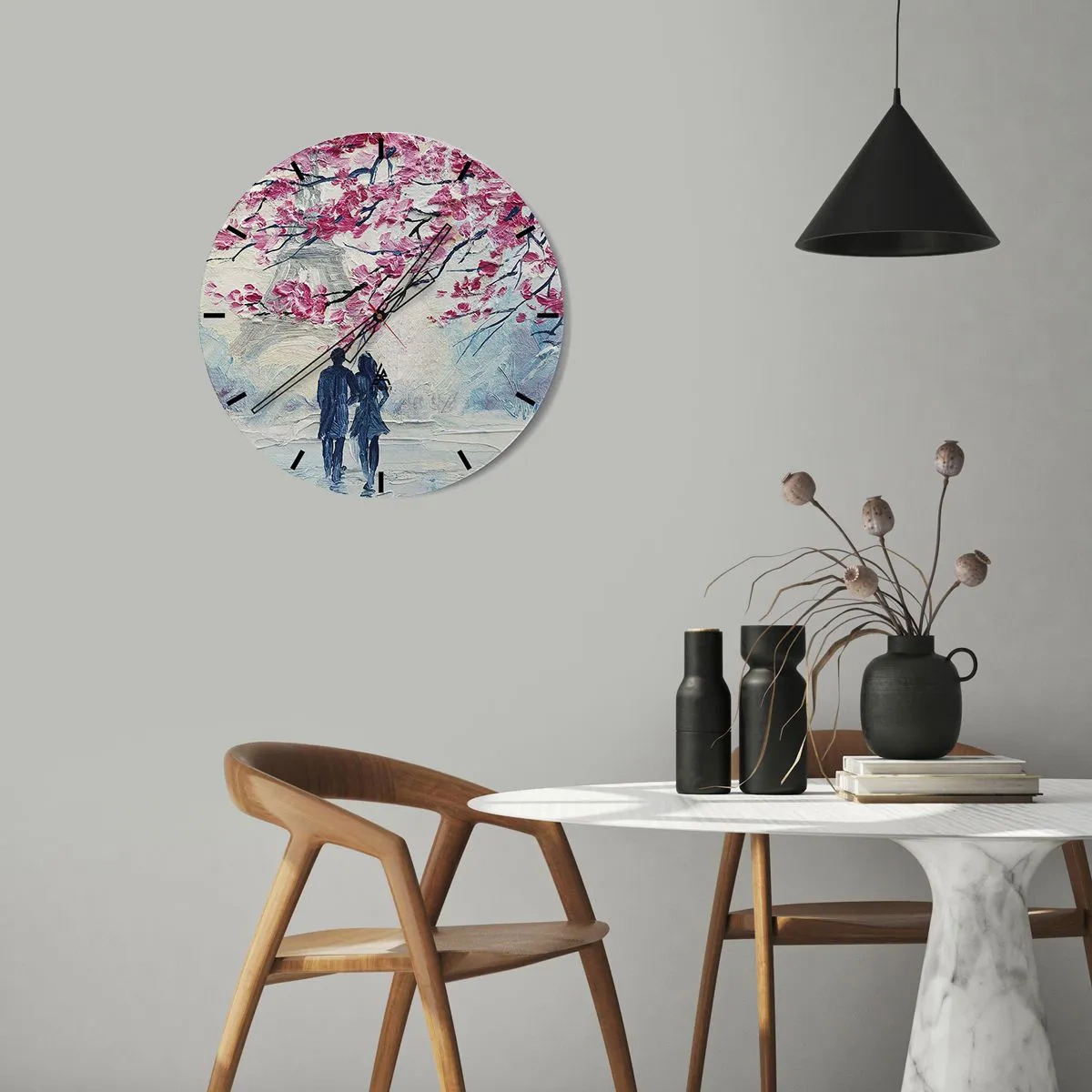 Horloge murale - Pendule murale - Ballade romantique - 40x40 cm