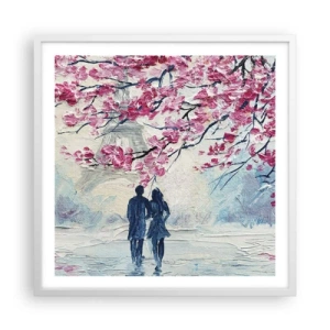Affiche dans un cadre blanc - Poster - Ballade romantique - 60x60 cm
