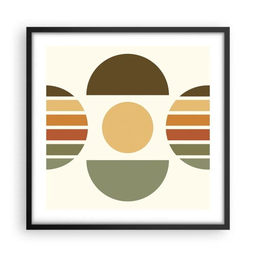 Affiche dans un cadre noir - Poster - Dans les coulaurs de la terre - 50x50 cm