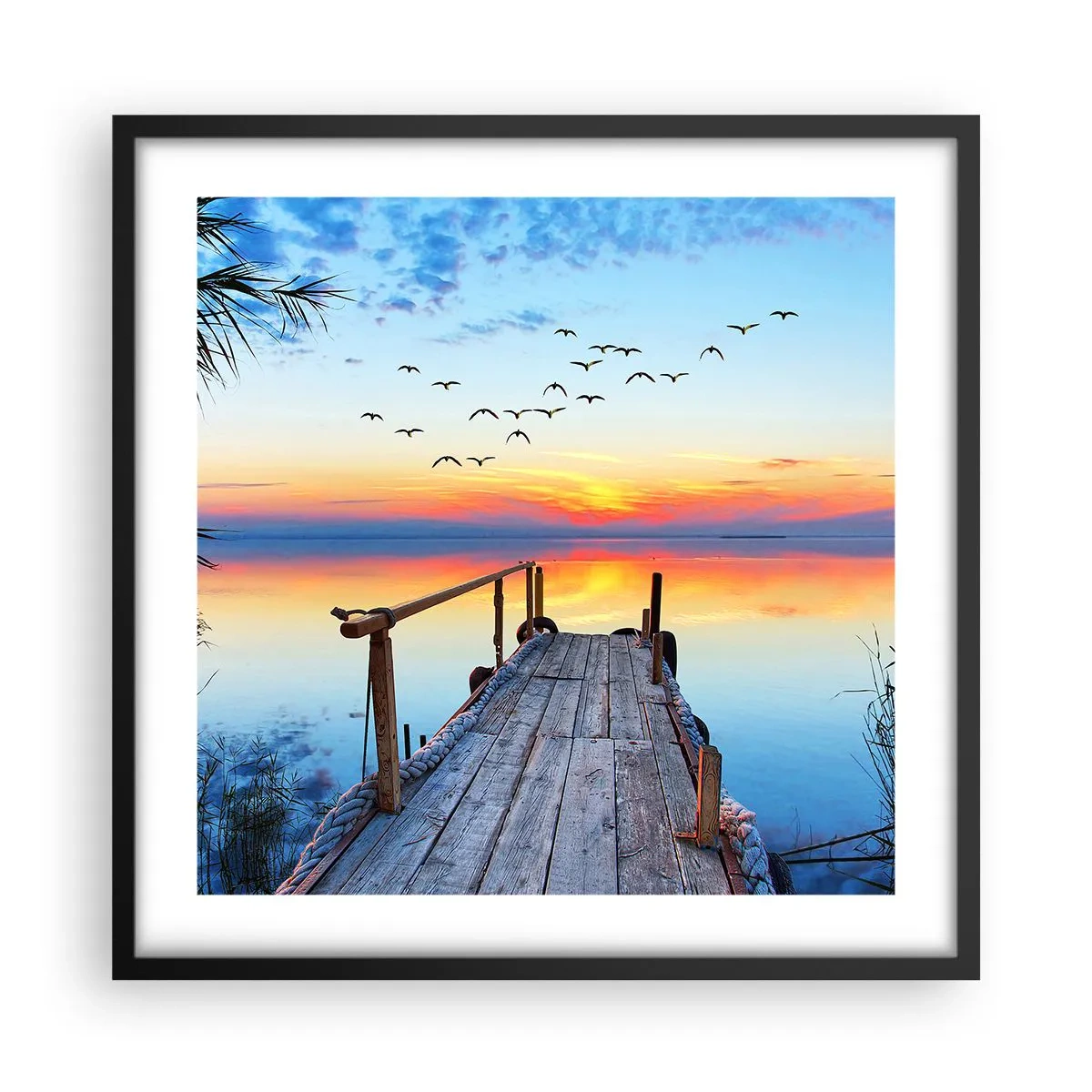 Affiche dans un cadre noir - Poster - Il est temps de rentrer... - 50x50 cm