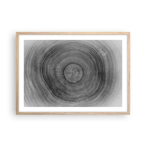 Affiche dans un chêne clair - Poster - Signe du temps - 70x50 cm