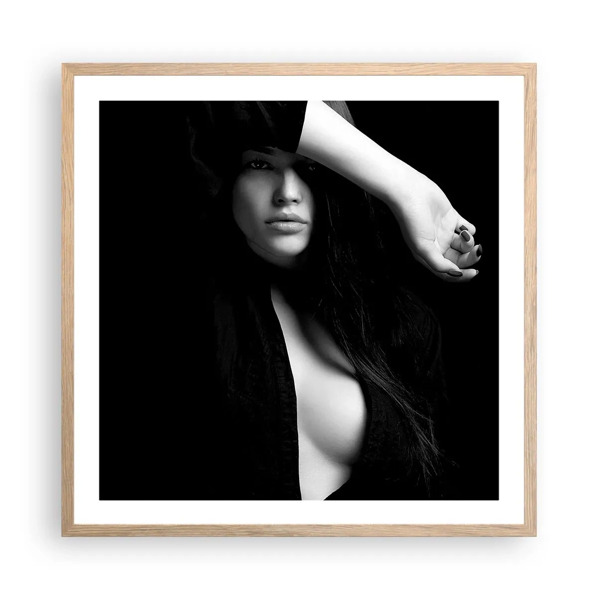 Affiche dans un chêne clair - Poster - École de séduction - 60x60 cm