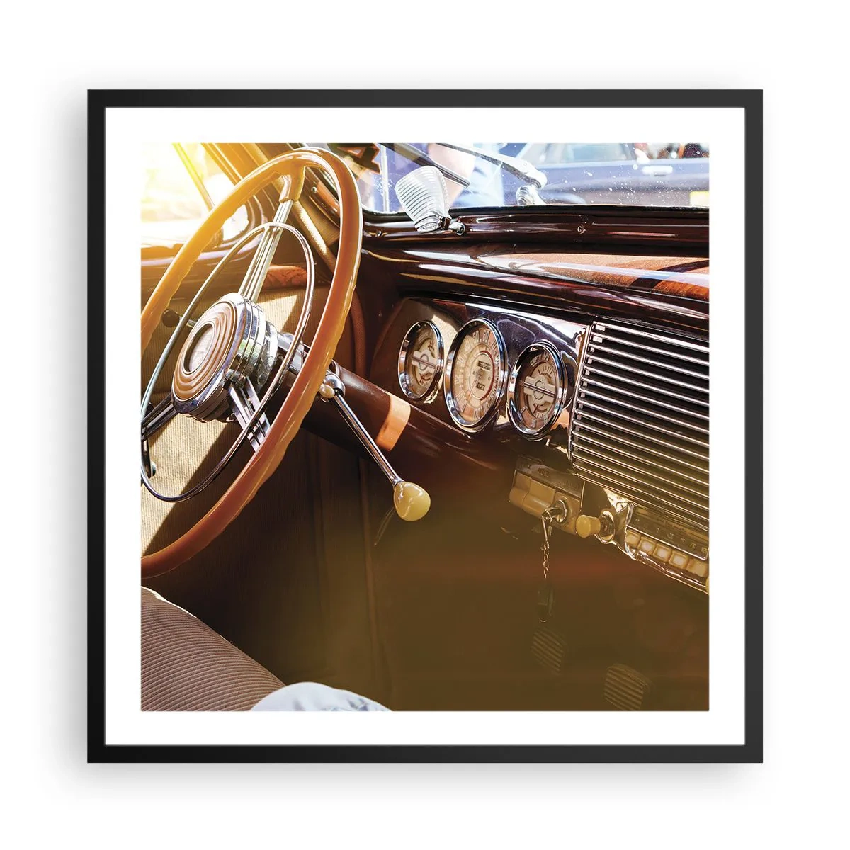 Affiche dans un cadre noir - Poster - Souffle de luxe venu du passé - 60x60 cm