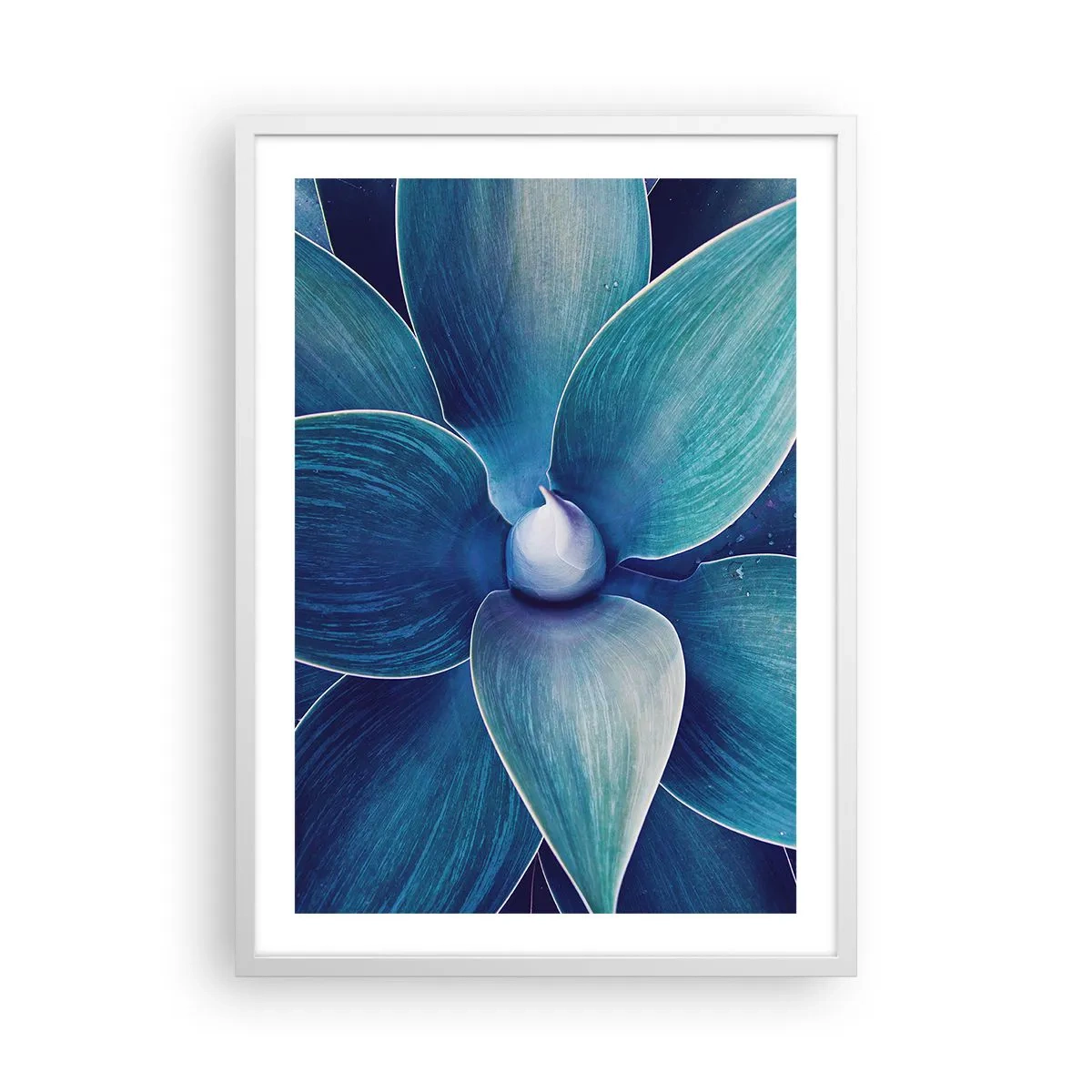 Affiche dans un cadre blanc - Poster - Le bleu du ciel - 50x70 cm