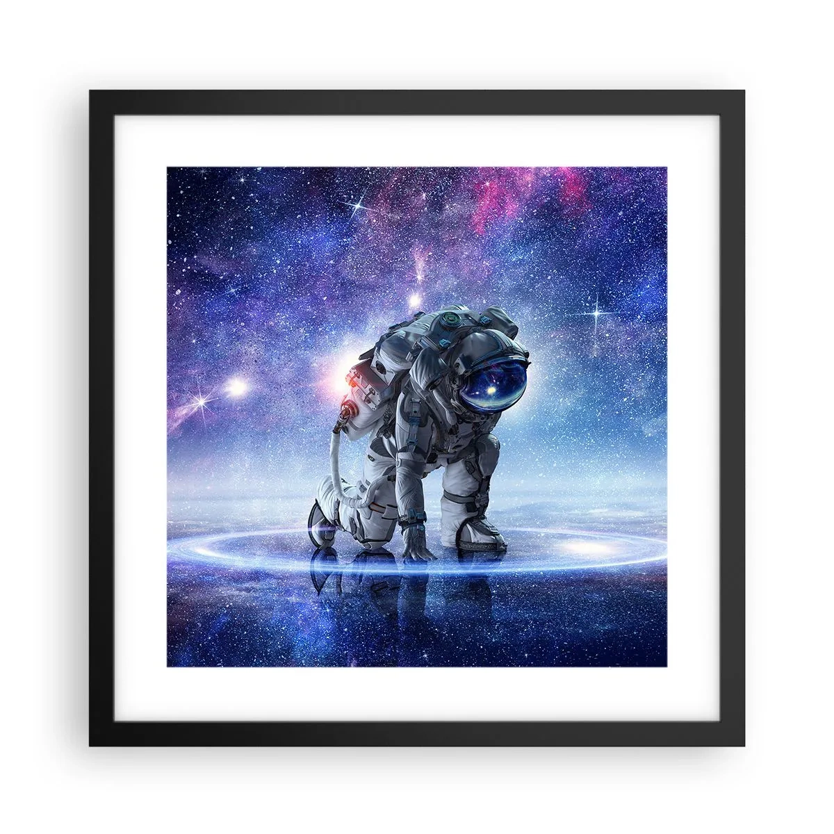Affiche dans un cadre noir - Poster - Le ciel étoilé au dessus de moi - 40x40 cm