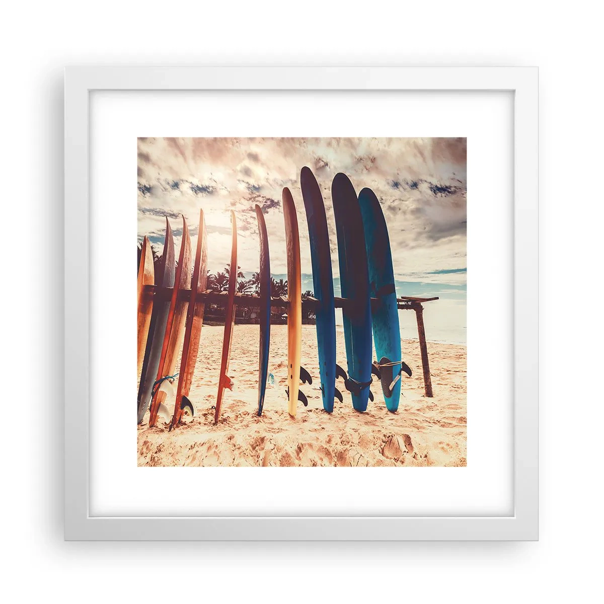 Affiche dans un cadre blanc - Poster - Bonne nuit, à demain - 30x30 cm