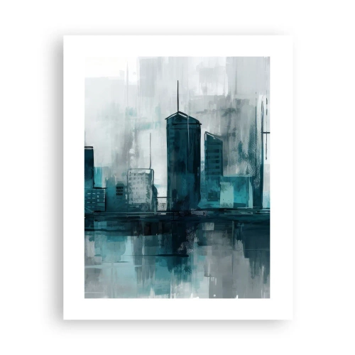 Affiche - Poster - Une ville couleur de pluie - 40x50 cm