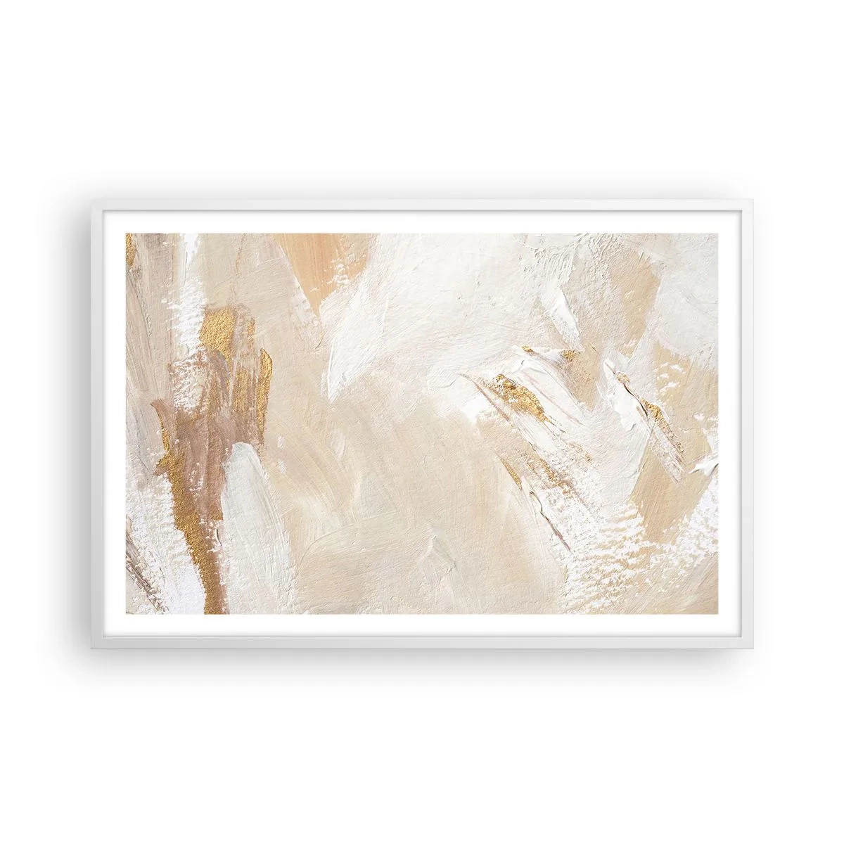 Affiche dans un cadre blanc - Poster - Composition pastel - 91x61 cm