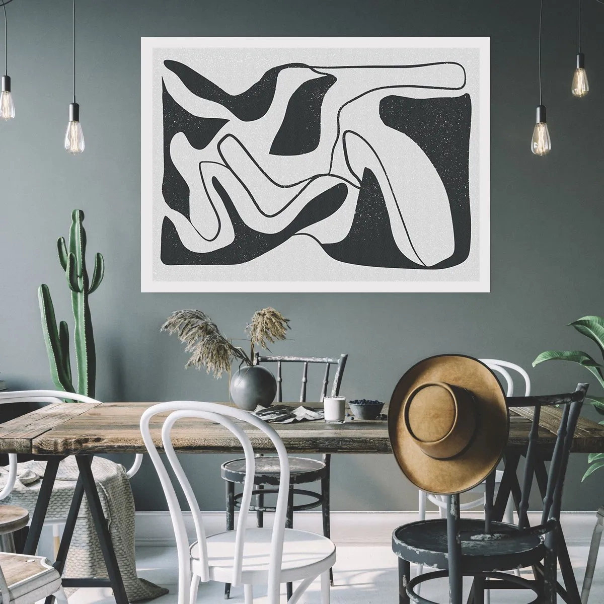 Affiche - Poster - Amusement de labyrinthe abstrait - 91x61 cm