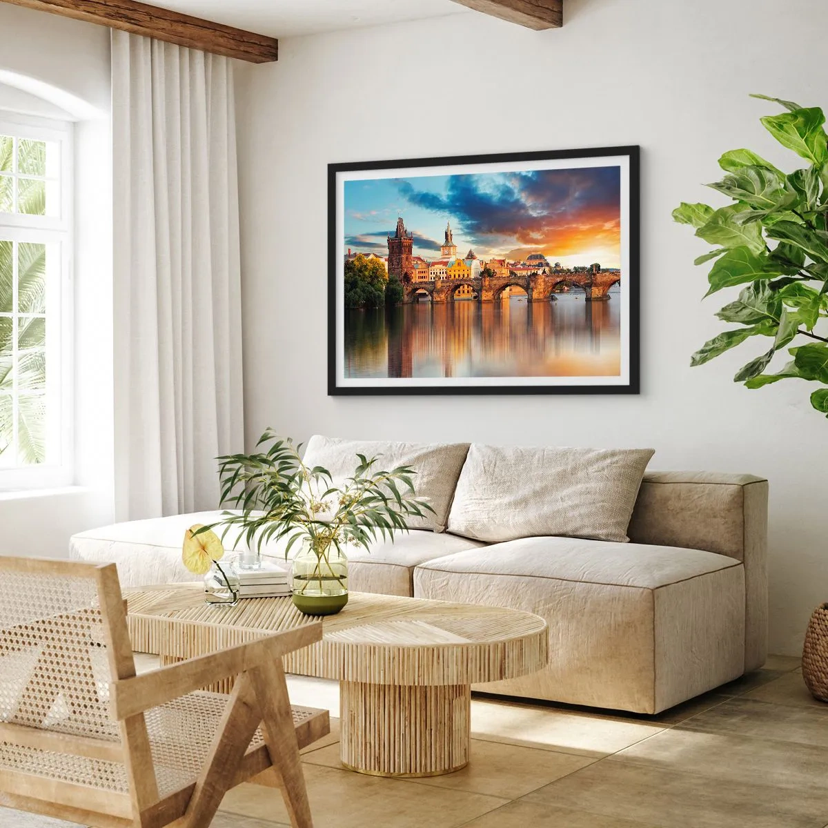 Affiche dans un cadre noir - Poster - Belle depuis des lustres - 50x40 cm