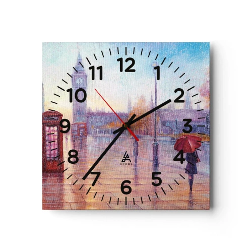 Horloge murale - Pendule murale - Jour automnal londonien - 40x40 cm