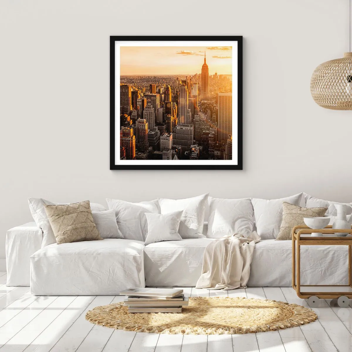 Affiche dans un cadre noir - Poster - Grandir au soleil - 60x60 cm